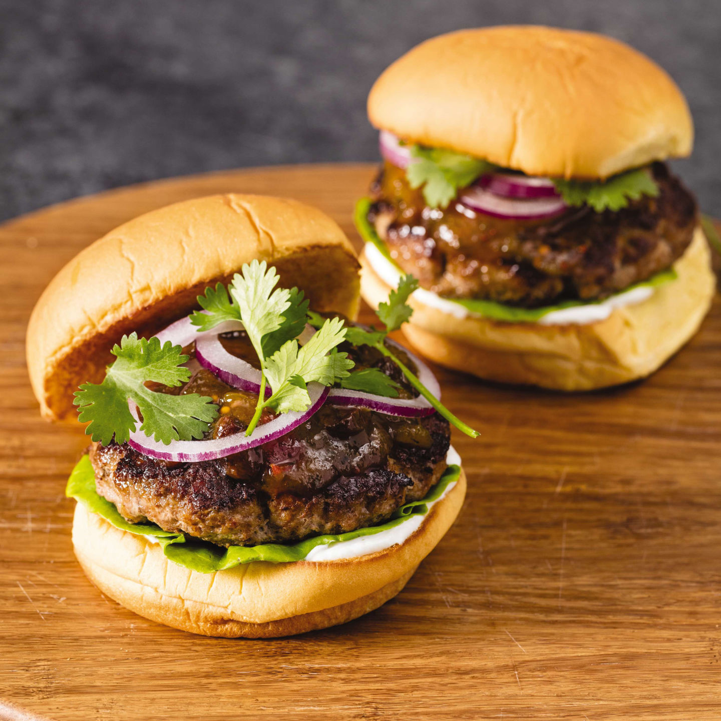 Food Column ATK Spiced Turkey Burgers with Mango Chutney